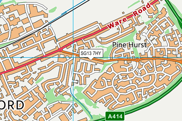 SG13 7HY map - OS VectorMap District (Ordnance Survey)