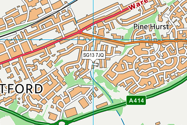 SG13 7JQ map - OS VectorMap District (Ordnance Survey)