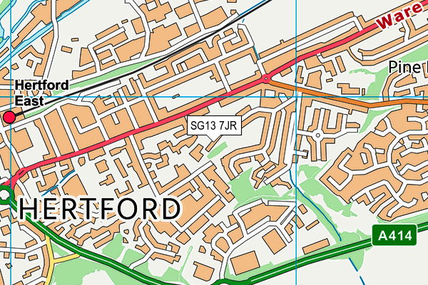 SG13 7JR map - OS VectorMap District (Ordnance Survey)