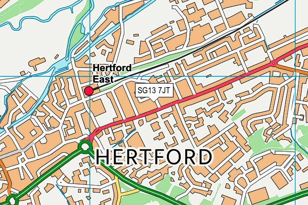 SG13 7JT map - OS VectorMap District (Ordnance Survey)