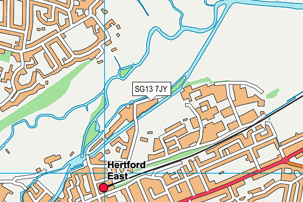 SG13 7JY map - OS VectorMap District (Ordnance Survey)