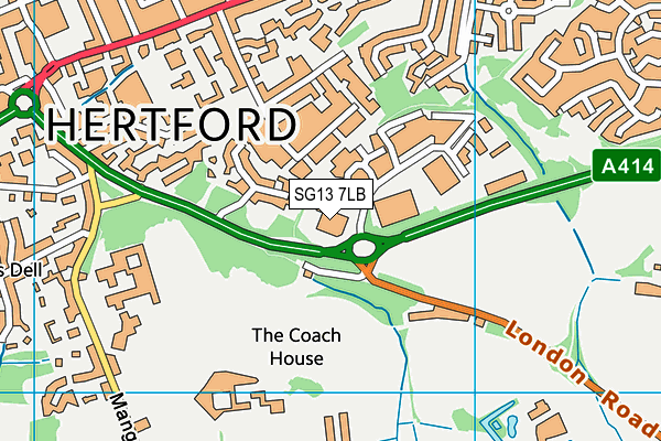 SG13 7LB map - OS VectorMap District (Ordnance Survey)