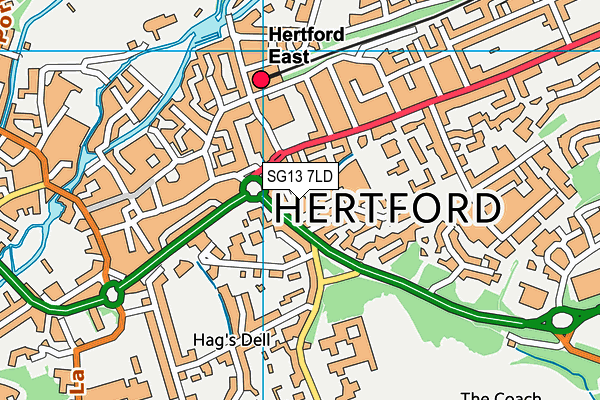 Hertfordshire Fire And Rescue map (SG13 7LD) - OS VectorMap District (Ordnance Survey)