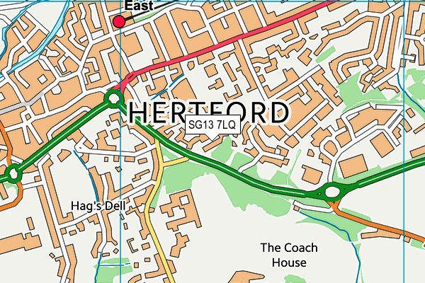 SG13 7LQ map - OS VectorMap District (Ordnance Survey)