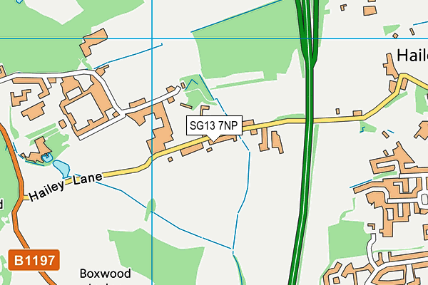 SG13 7NP map - OS VectorMap District (Ordnance Survey)