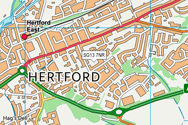 SG13 7NR map - OS VectorMap District (Ordnance Survey)