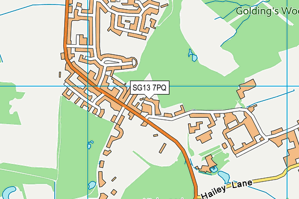 SG13 7PQ map - OS VectorMap District (Ordnance Survey)