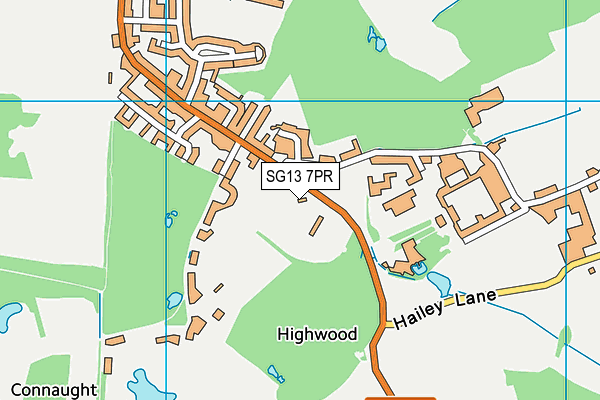 SG13 7PR map - OS VectorMap District (Ordnance Survey)