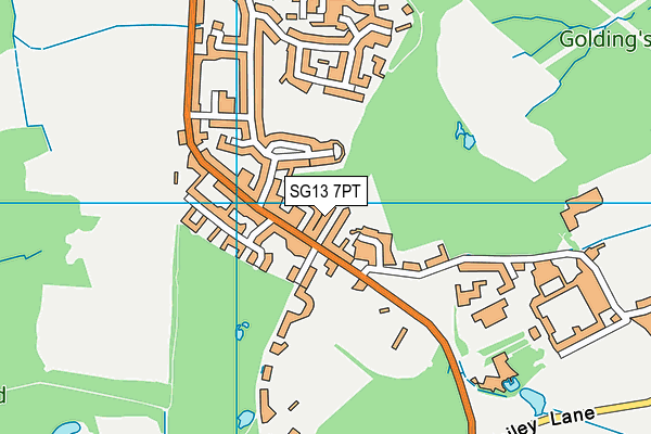 SG13 7PT map - OS VectorMap District (Ordnance Survey)