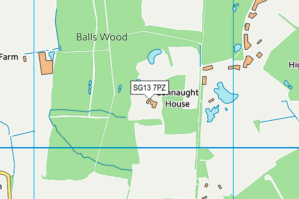 SG13 7PZ map - OS VectorMap District (Ordnance Survey)