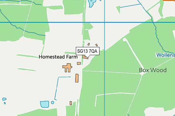 SG13 7QA map - OS VectorMap District (Ordnance Survey)