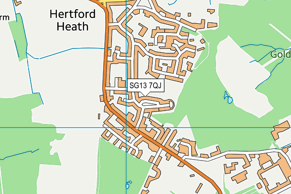 SG13 7QJ map - OS VectorMap District (Ordnance Survey)