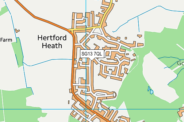 SG13 7QL map - OS VectorMap District (Ordnance Survey)