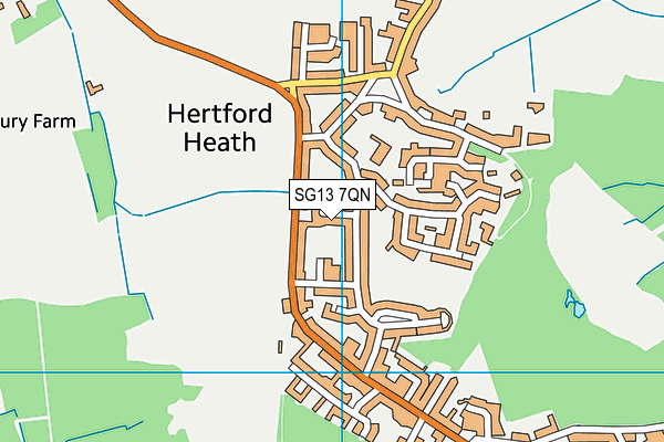 SG13 7QN map - OS VectorMap District (Ordnance Survey)