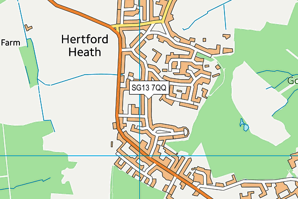 SG13 7QQ map - OS VectorMap District (Ordnance Survey)