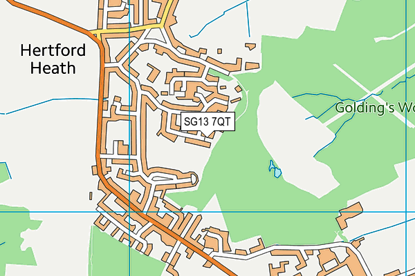 SG13 7QT map - OS VectorMap District (Ordnance Survey)