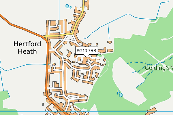 SG13 7RB map - OS VectorMap District (Ordnance Survey)