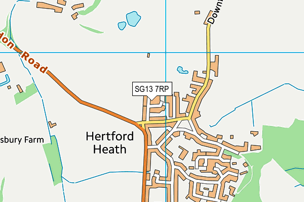 SG13 7RP map - OS VectorMap District (Ordnance Survey)