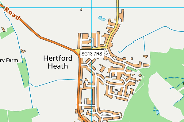 SG13 7RS map - OS VectorMap District (Ordnance Survey)