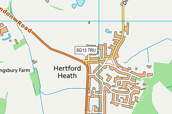 SG13 7RU map - OS VectorMap District (Ordnance Survey)