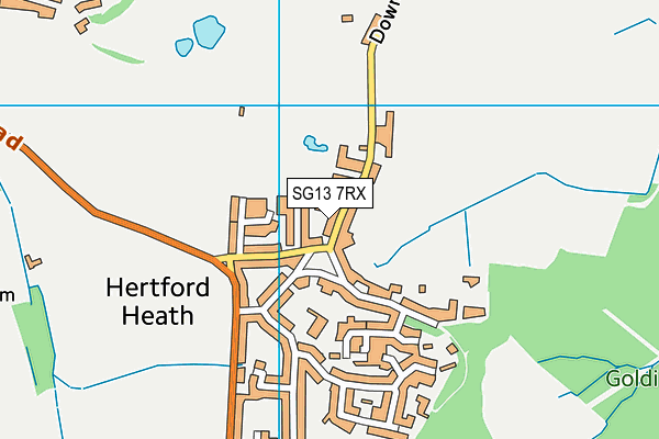 SG13 7RX map - OS VectorMap District (Ordnance Survey)