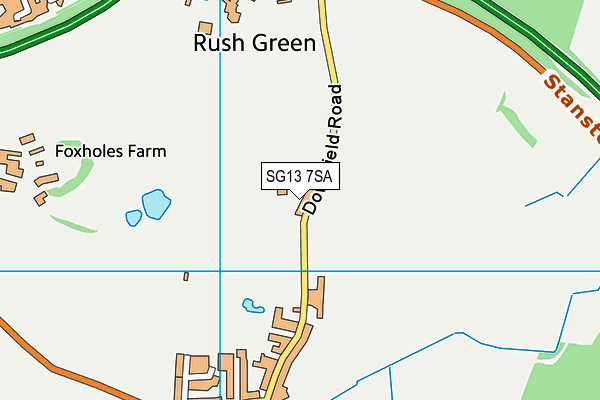 SG13 7SA map - OS VectorMap District (Ordnance Survey)