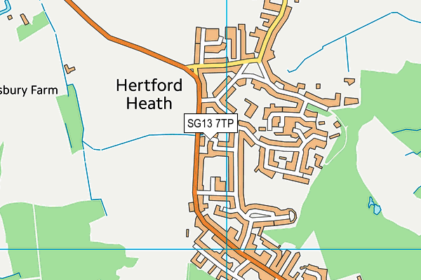 SG13 7TP map - OS VectorMap District (Ordnance Survey)