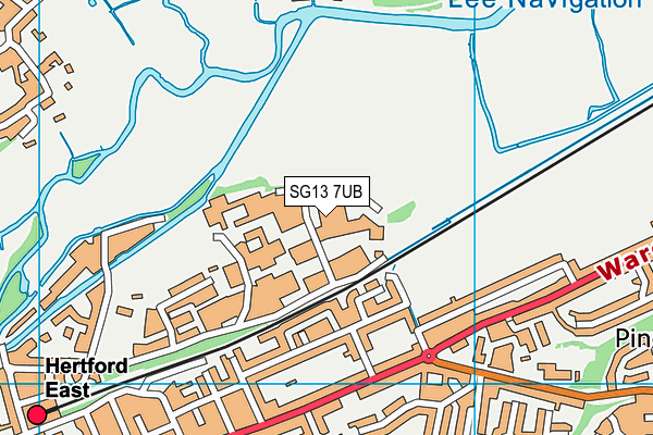 SG13 7UB map - OS VectorMap District (Ordnance Survey)