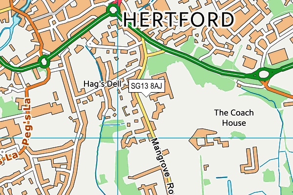 Simon Balle All-Through School map (SG13 8AJ) - OS VectorMap District (Ordnance Survey)