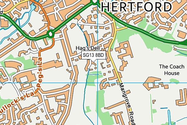 SG13 8BD map - OS VectorMap District (Ordnance Survey)