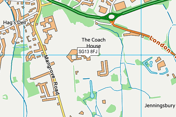 SG13 8FJ map - OS VectorMap District (Ordnance Survey)