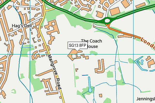 SG13 8FP map - OS VectorMap District (Ordnance Survey)