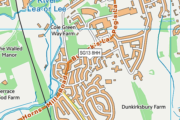 SG13 8HH map - OS VectorMap District (Ordnance Survey)