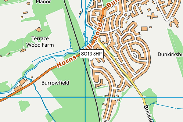 SG13 8HP map - OS VectorMap District (Ordnance Survey)