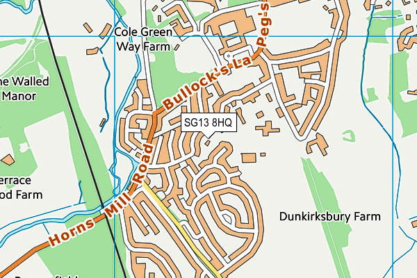 SG13 8HQ map - OS VectorMap District (Ordnance Survey)