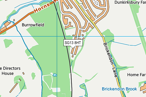 SG13 8HT map - OS VectorMap District (Ordnance Survey)
