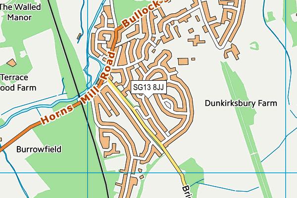 SG13 8JJ map - OS VectorMap District (Ordnance Survey)