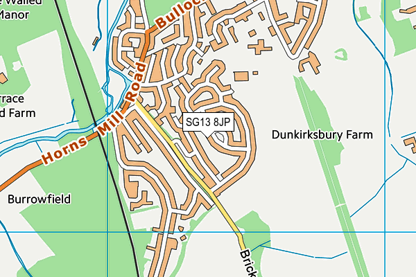 SG13 8JP map - OS VectorMap District (Ordnance Survey)