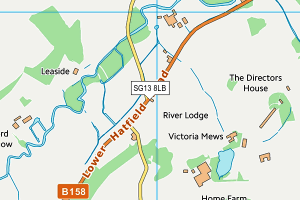 SG13 8LB map - OS VectorMap District (Ordnance Survey)