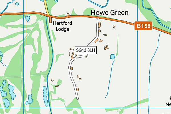 SG13 8LH map - OS VectorMap District (Ordnance Survey)