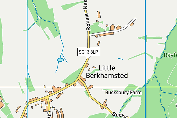 SG13 8LP map - OS VectorMap District (Ordnance Survey)