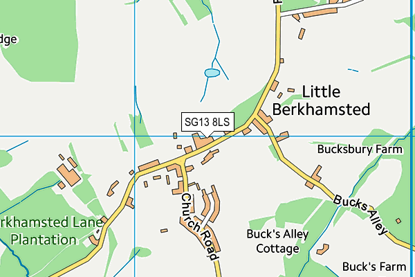 SG13 8LS map - OS VectorMap District (Ordnance Survey)