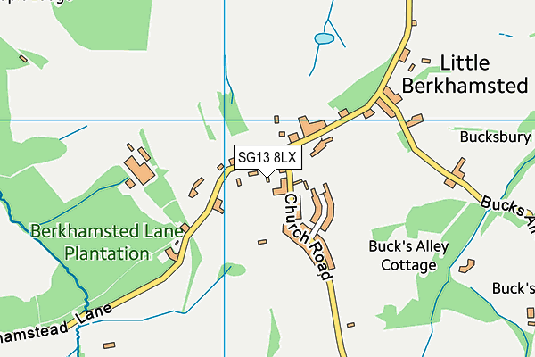 SG13 8LX map - OS VectorMap District (Ordnance Survey)