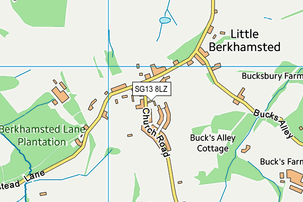 SG13 8LZ map - OS VectorMap District (Ordnance Survey)