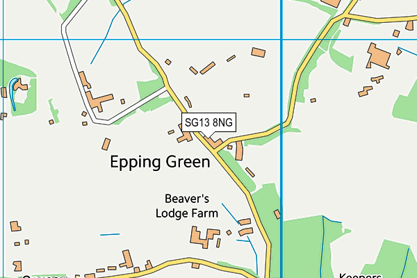 SG13 8NG map - OS VectorMap District (Ordnance Survey)