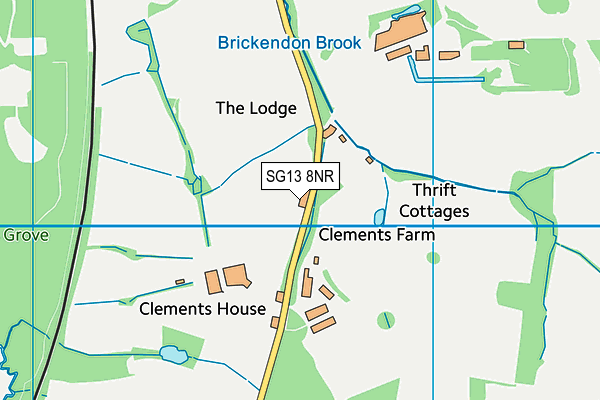 SG13 8NR map - OS VectorMap District (Ordnance Survey)