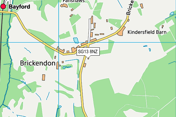 SG13 8NZ map - OS VectorMap District (Ordnance Survey)