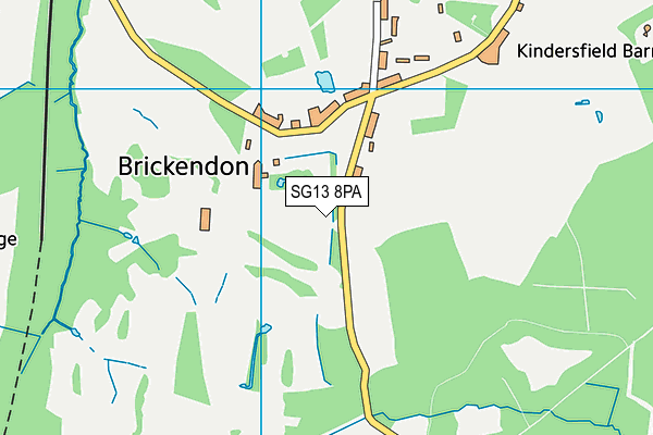 SG13 8PA map - OS VectorMap District (Ordnance Survey)