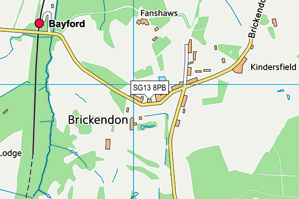 SG13 8PB map - OS VectorMap District (Ordnance Survey)