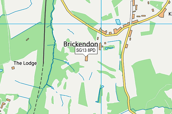 Brickendon Grange Golf Club map (SG13 8PD) - OS VectorMap District (Ordnance Survey)